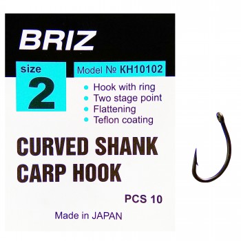 Карповый крючок "Curved Shank Carp Hook"
