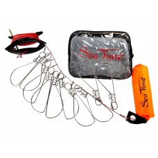 Кукан 10 гачків на тросі з поплавком Кукан 10 гачків на тросі з поплавком