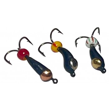 Мормишка вольфрамова чортик - уралка Ø 3,0 мм 0,6 g з коронкою Мормишка вольфрамова чортик - уралка Ø 3,0 мм 0,6 g з коронкою