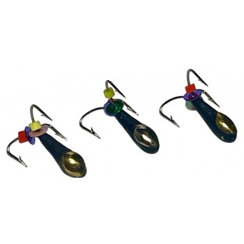 Мормишка вольфрамова чортик Ø 3,0 мм 0.8 g з коронкою та вертикальним отвором