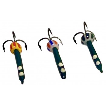 Мормышка вольфрамовая чёртик Ø 1.5 мм L 12 мм 0.3 g с фосфорными крапинками Мормышка вольфрамовая чёртик Ø 1.5 мм L 12 мм 0.3 g с фосфорными крапинками