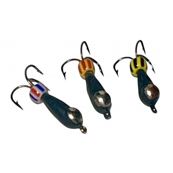 Мормышка вольфрамовая чёртик Ø 3,0 мм 0.5 g с коронкой