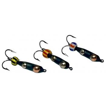 Мормышка вольфрамовая чёртик Ø 2,0 мм L 10 мм 0.55 g две коронки Мормышка вольфрамовая чёртик Ø 2,0 мм L 10 мм 0.55 g две коронки