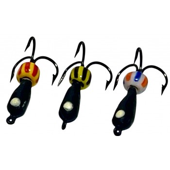 Мормышка вольфрамовая чёртик Ø 2.5 мм 0.45 g с фосфорной крапинкой Мормышка вольфрамовая чёртик Ø 2.5 мм 0.45 g с фосфорной крапинкой